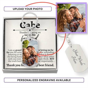 Best Friend Gabe Morse Code Keychain - Love You This Much